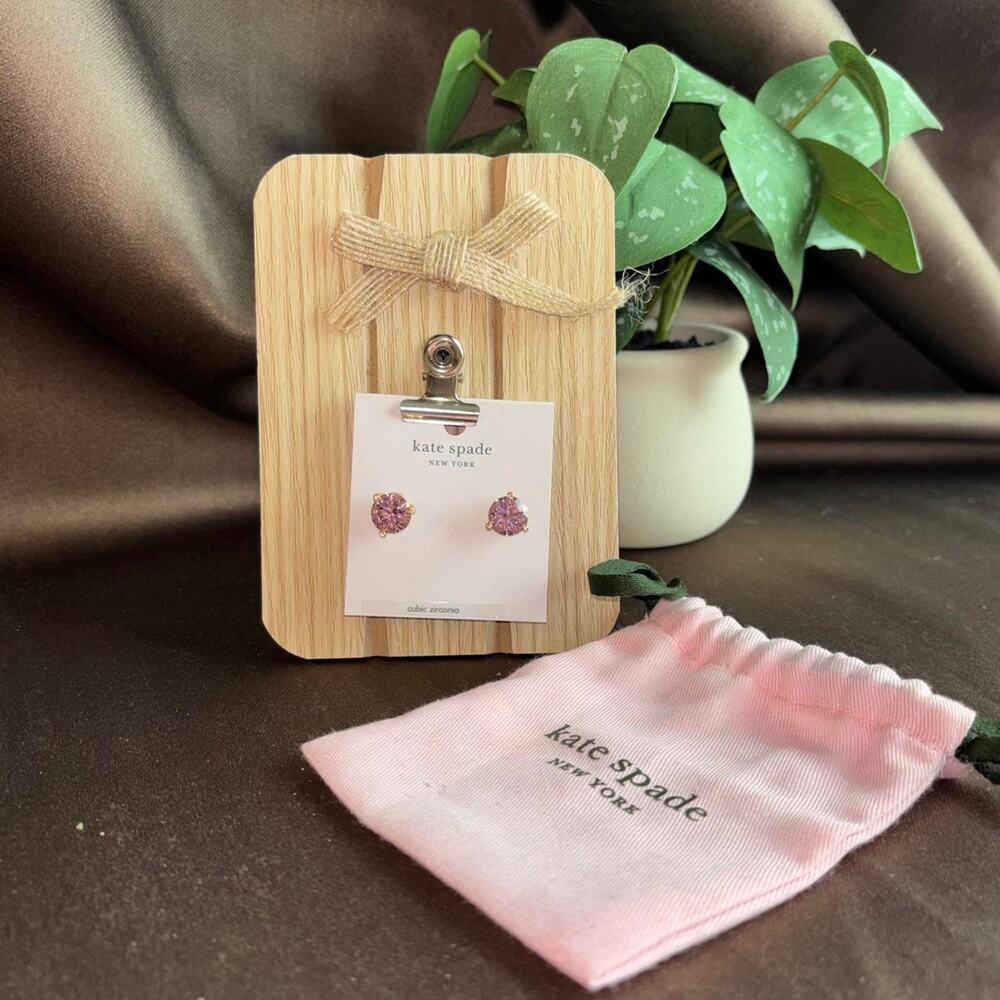 Kate Spade New York pink cubic zirconia stud earrings